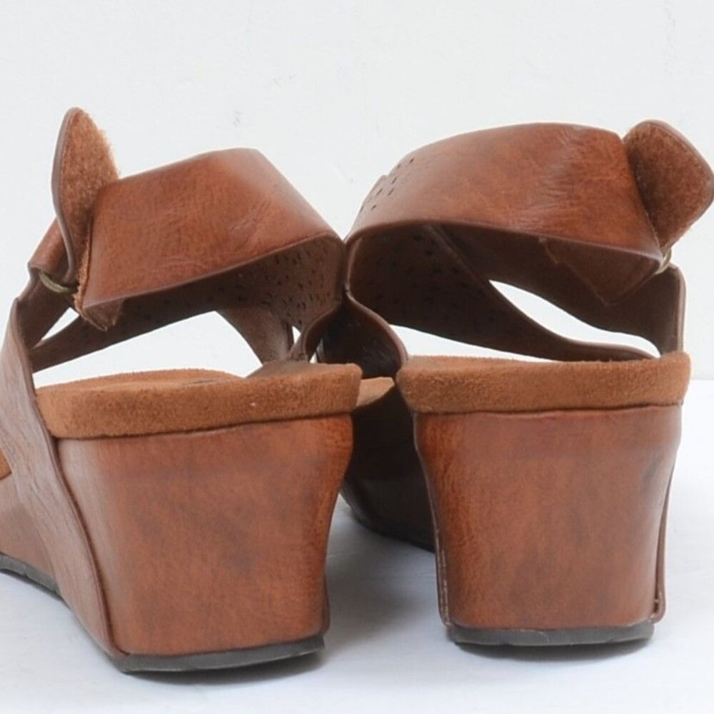 Natural Reflections Marsha Wedge Sandals Vegan Leather Boho Beachy Summer Sz 7 - Picture 9 of 9